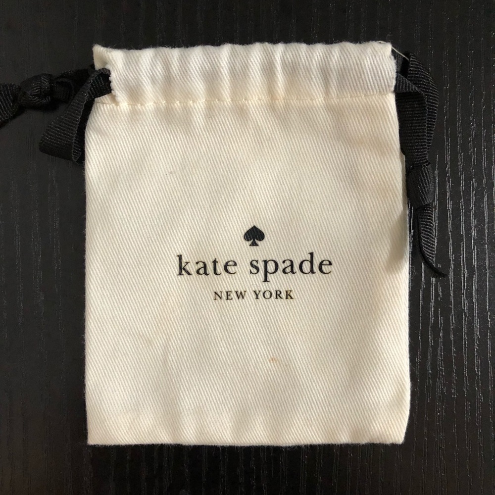 Kate Spade Small Dust Bags Jewelry Tie Ivory Black
